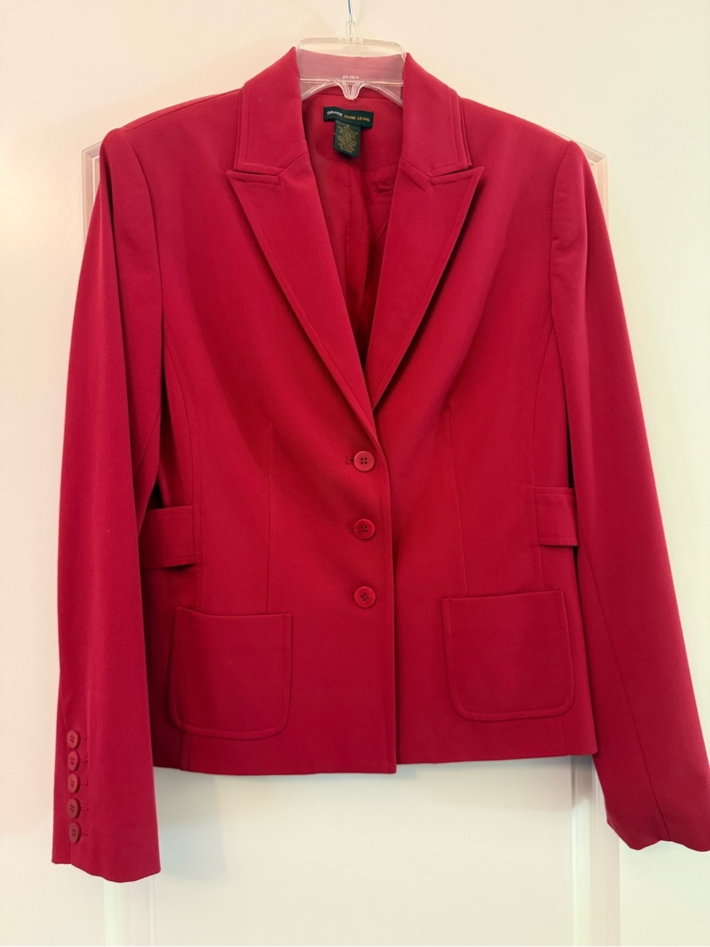 Grace Dane Lewis Women's Red Tailored Blazer